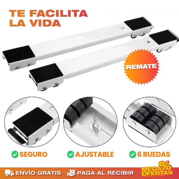 🔥 ¡SUPER PROMO 2x1! 🔥 Lleva 4 Soportes con Ruedas para Electrodomésticos