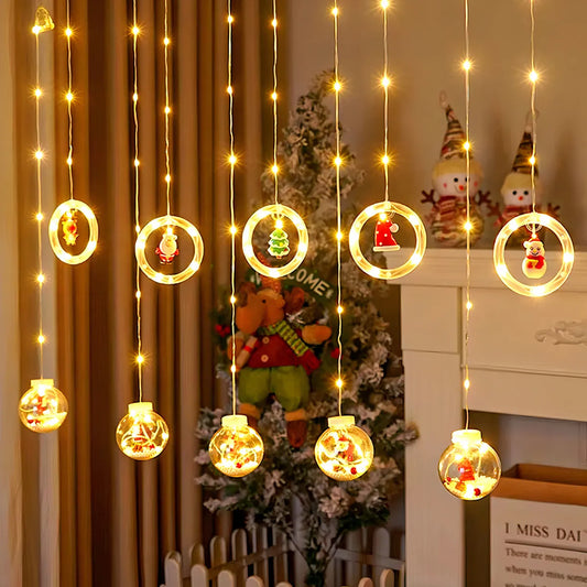 🎄✨Bolas y Aros Mágicos Luces Navideñas✨.