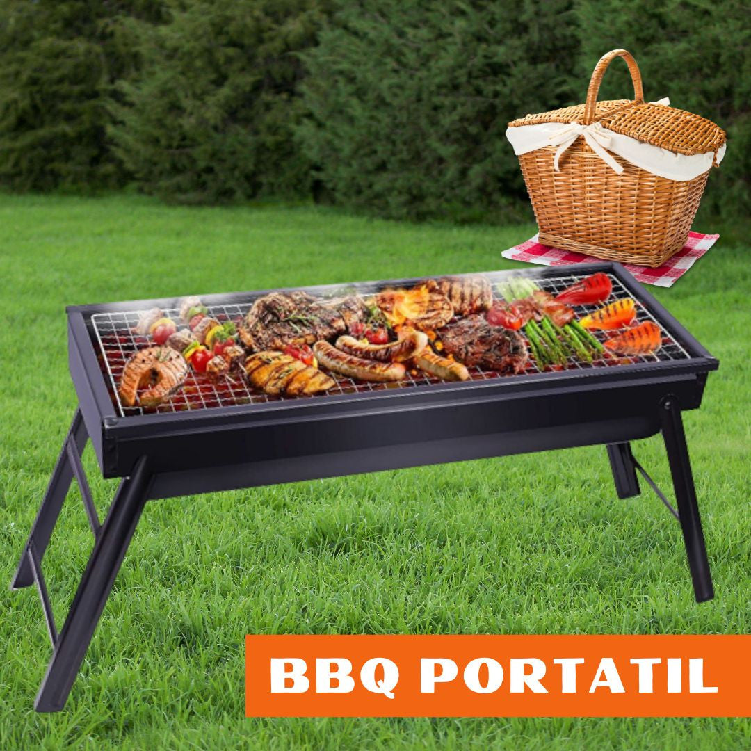 "🍖✨Asador Portátil 2.0: ¡Llévalo a Donde Quieras! 🔥👌"