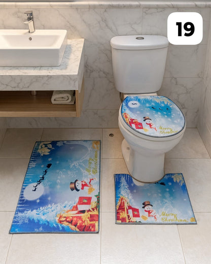 Set Tapetes Navideños Baño