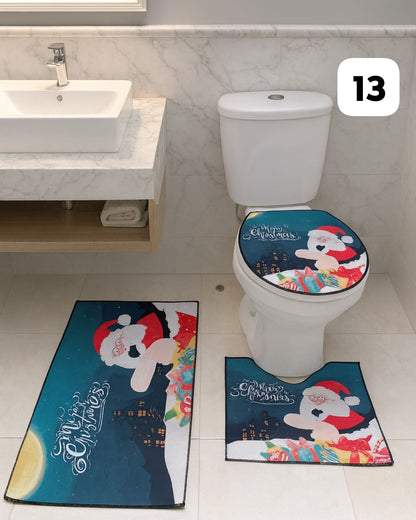 Set Tapetes Navideños Baño