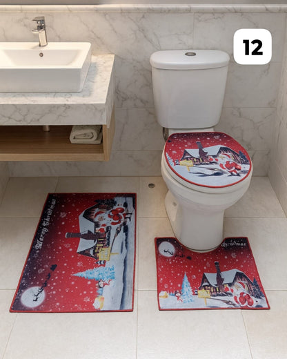 Set Tapetes Navideños Baño
