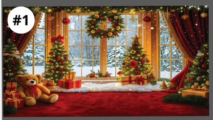 Telón navideño decorativo