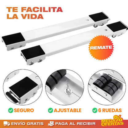 🔥 ¡SUPER PROMO 2x1! 🔥 Lleva 4 Soportes con Ruedas para Electrodomésticos
