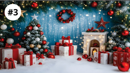 Telón navideño decorativo