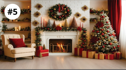 Telón navideño decorativo