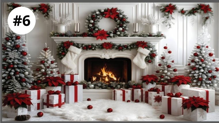 Telón navideño decorativo