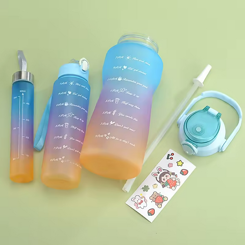 🎒 Combo X3 Termos Motivacionales™ 💧 + Pines y Stickers 🪁🎁 de Regalo