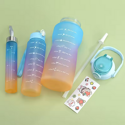 🎒 Combo X3 Termos Motivacionales™ 💧 + Pines y Stickers 🪁🎁 de Regalo