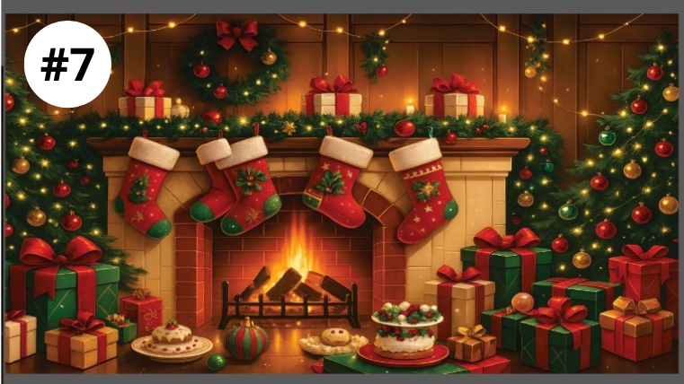 Telón navideño decorativo