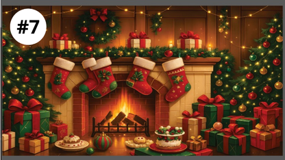 Telón navideño decorativo