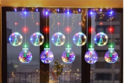 🎄✨Bolas y Aros Mágicos Luces Navideñas✨🎅