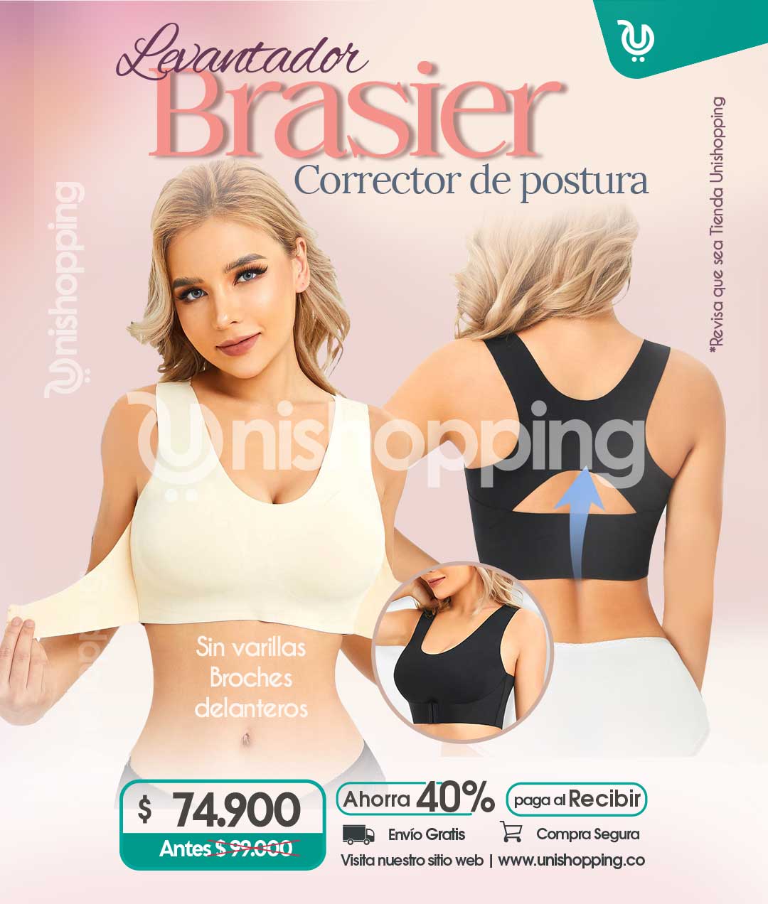 Brasier corrector de postura en X