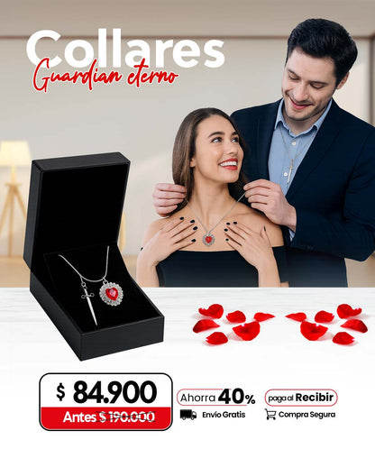 Collar Corazon y Espada Guardian