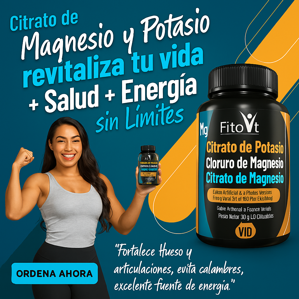 Citrato de Magnesio + Potasio x60 masticables | Vitalidad y Bienestar en Cada Dosis