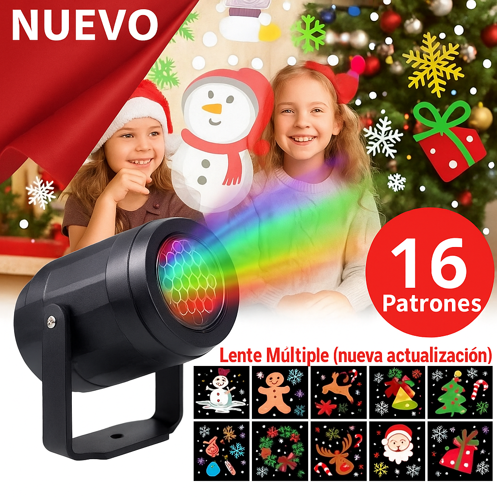 Proyector Navideño De Figuras + 4 Motivos festivos