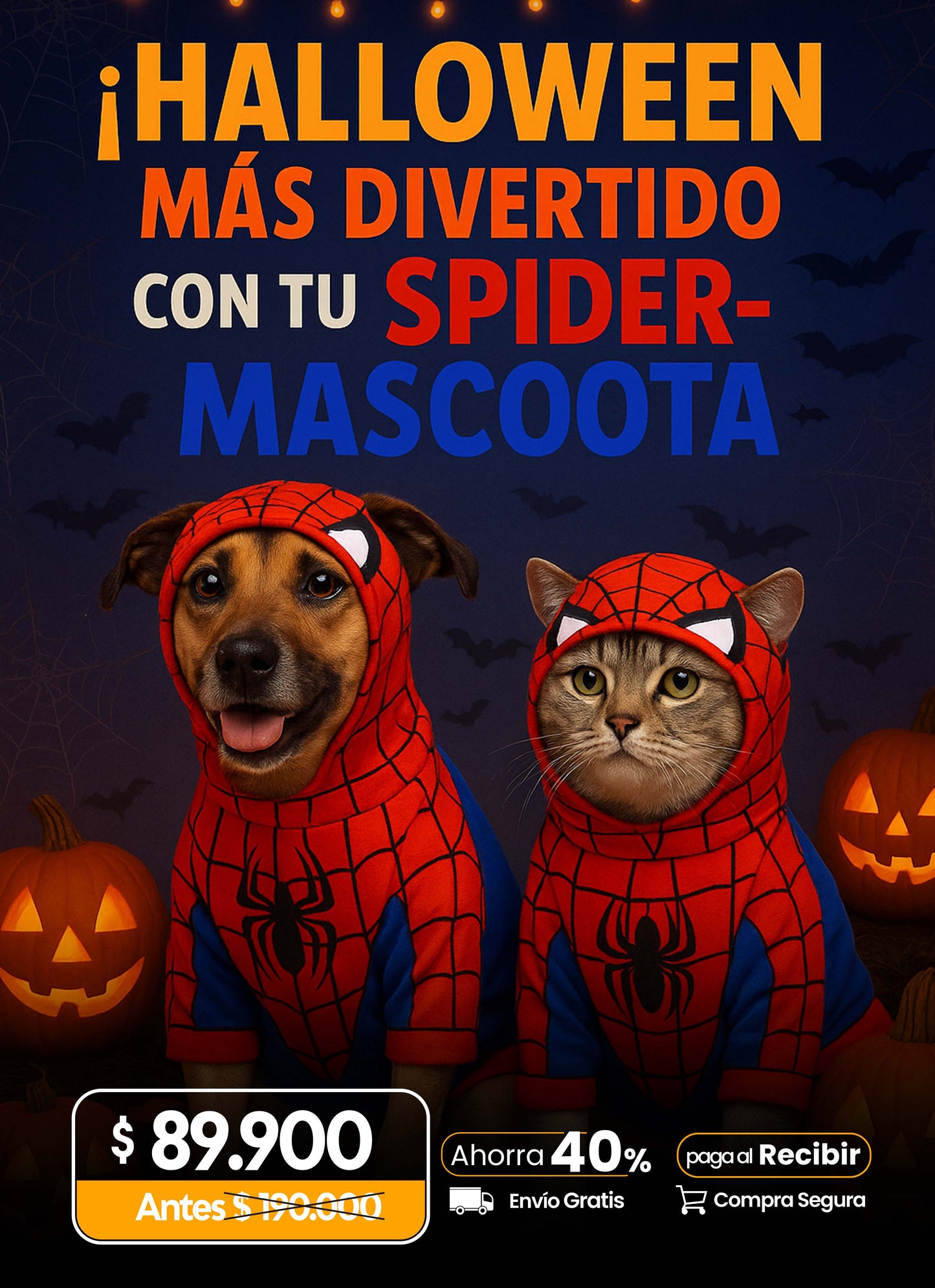 Disfraz Spider mascota