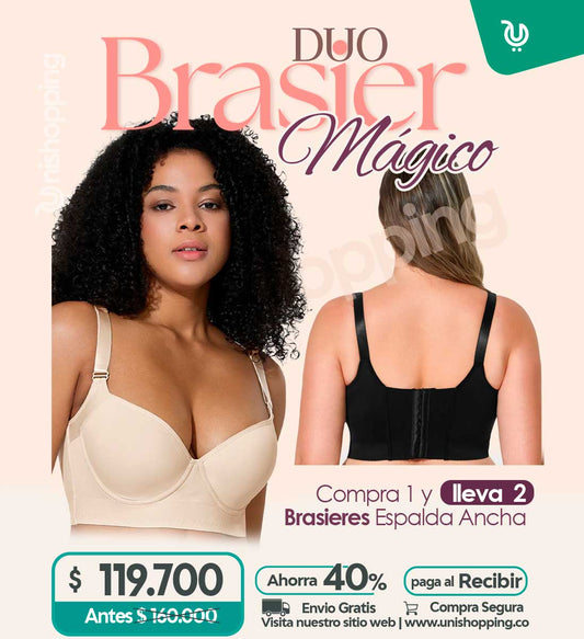 💗BRASIER DE ESPALDA ANCHA💗 LLEVA 2 CON EL 50% DESCUENTO