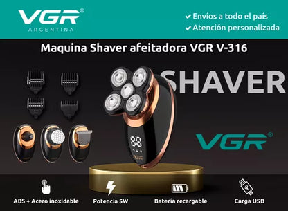 🔥 Afeitadora 5 en 1 ProShave X5 – ¡Máxima Precisión con Accesorios de Regalo! 💥