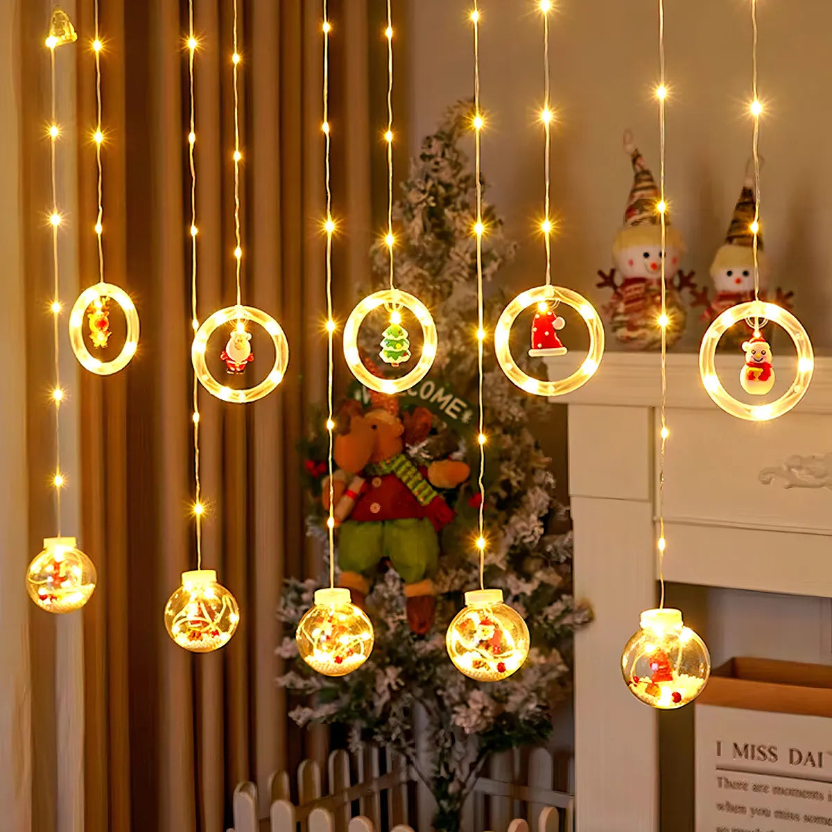 🎄✨Bolas y Aros Mágicos Luces Navideñas✨.