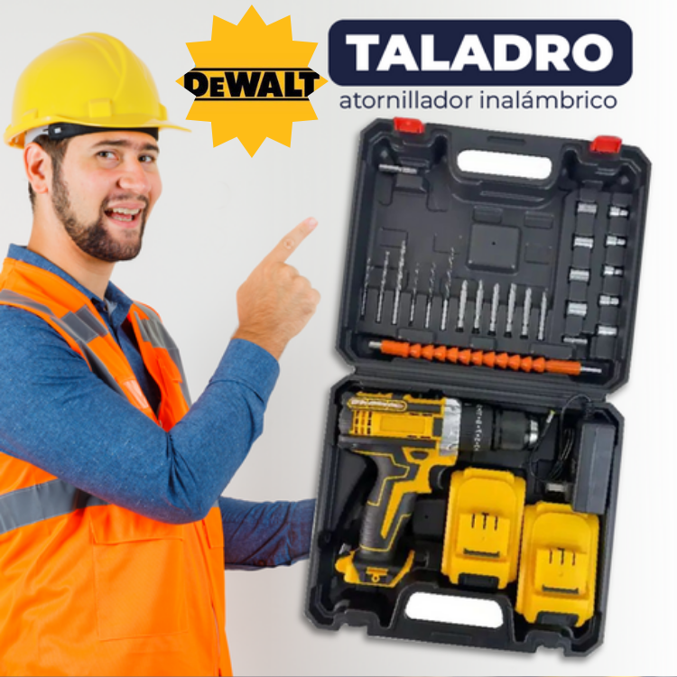 TALADRO DEWALT INALÁMBRICO + KIT DE HERRAMIENTAS 🧰⚡