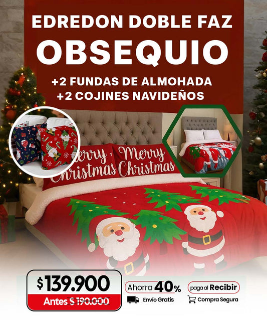 Edredon doble faz de Navidad