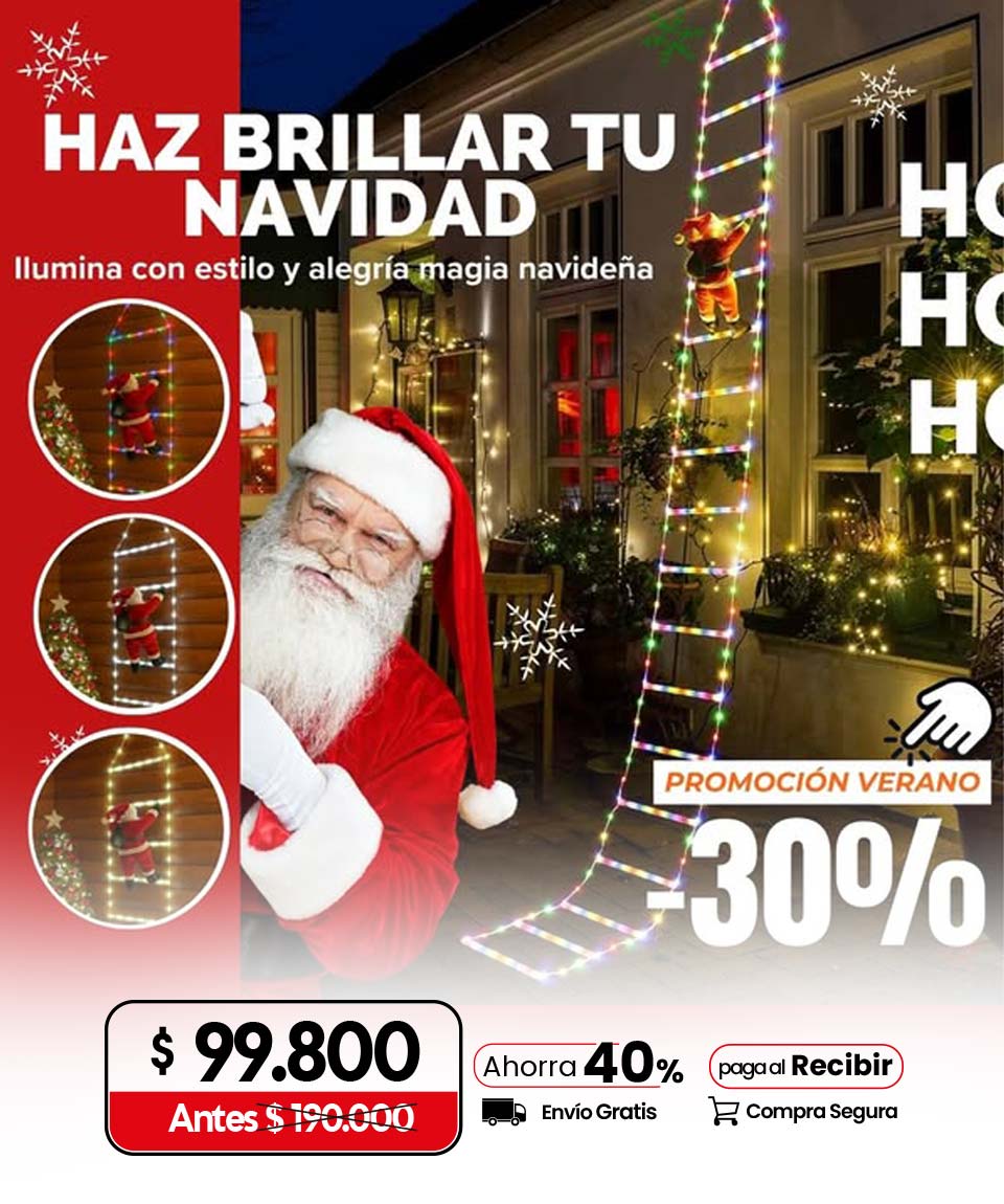 Papa Noel escalador Luz led