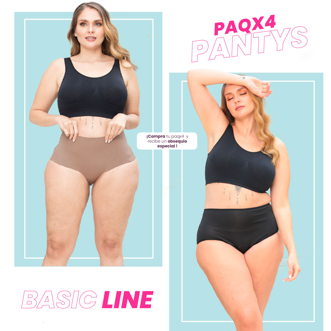 4 Pantys Corte Alto - Mejoran tu silueta, comodos y frescos