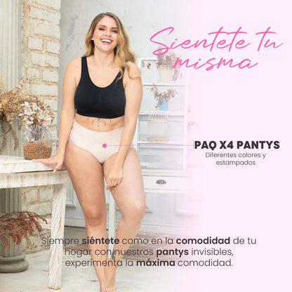 4 Pantys Corte Alto - Mejoran tu silueta, comodos y frescos