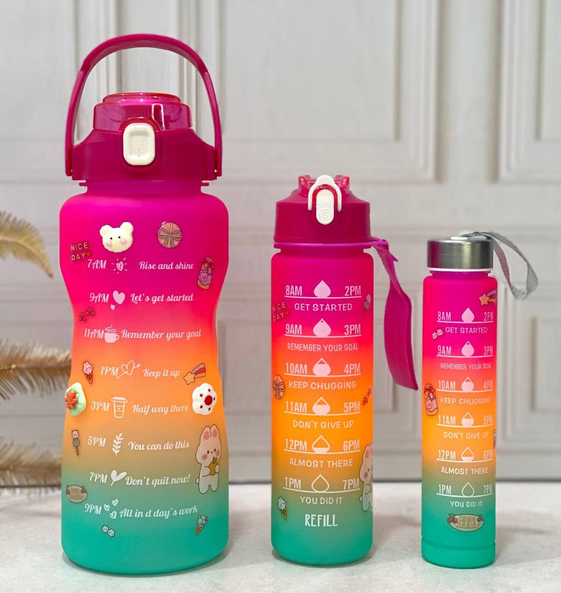 🎒 Combo X3 Termos Motivacionales™ 💧 + Pines y Stickers 🪁🎁 de Regalo