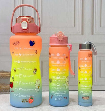 🎒 Combo X3 Termos Motivacionales™ 💧 + Pines y Stickers 🪁🎁 de Regalo