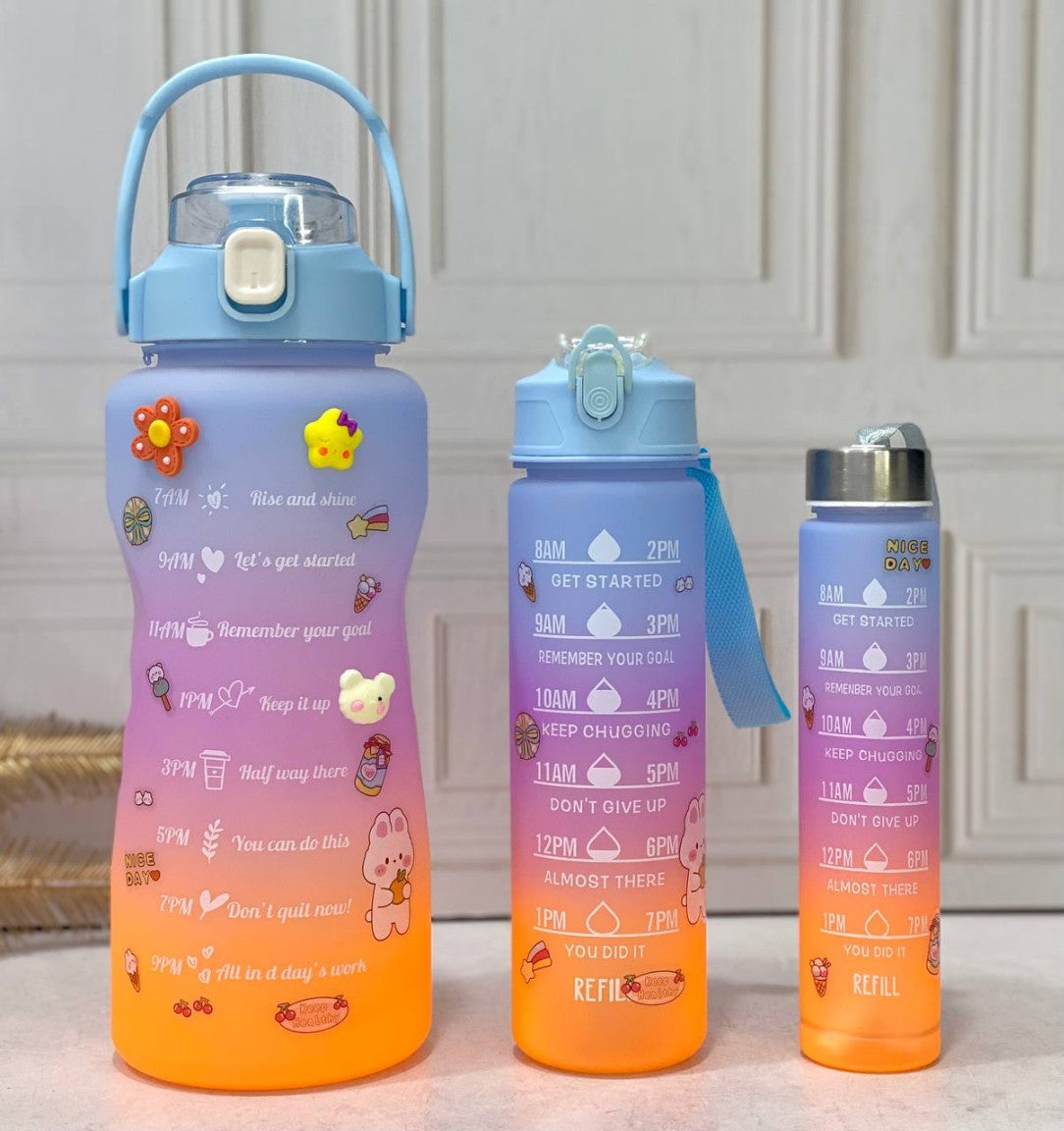 🎒 Combo X3 Termos Motivacionales™ 💧 + Pines y Stickers 🪁🎁 de Regalo