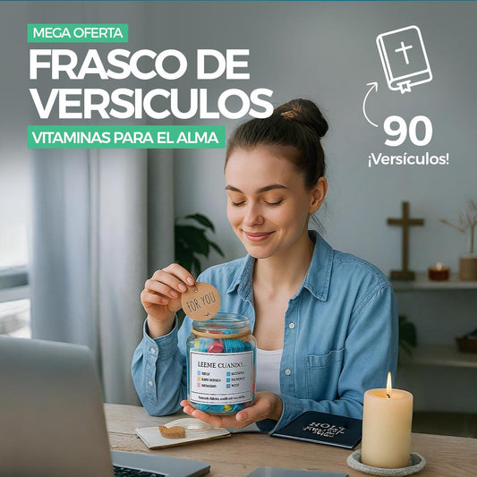 Frasco con Versiculos Biblicos
