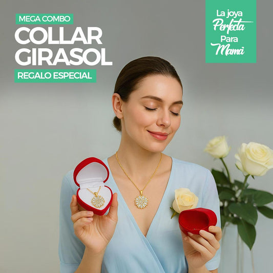Cadena Girasol Giratorio 🌟 Incluye Caja de Lujo.