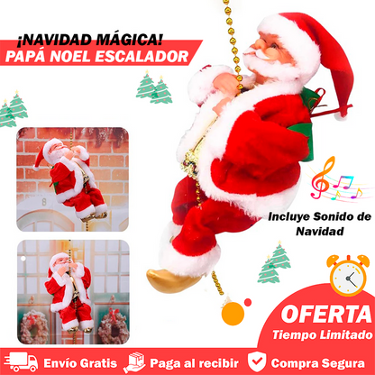 🎅✨ Papá Noel Escalador Eléctrico - ¡Sube y Baja para Animar tu Navidad! 🎄
