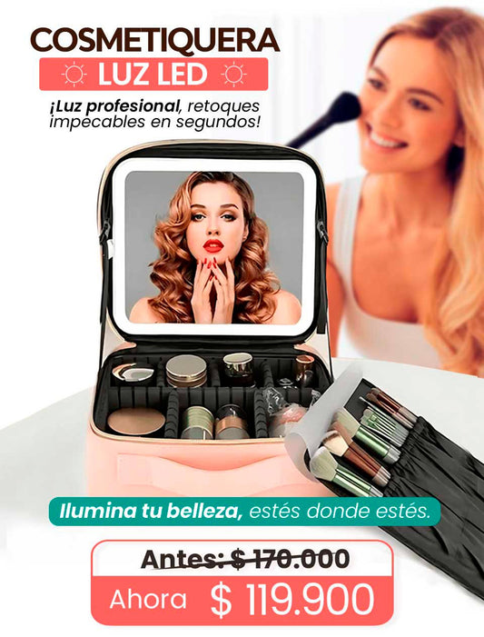 Cosmetiquera Con Espejo Led