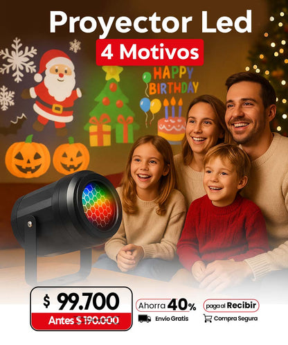 Proyector Navideño De Figuras + 4 Motivos festivos