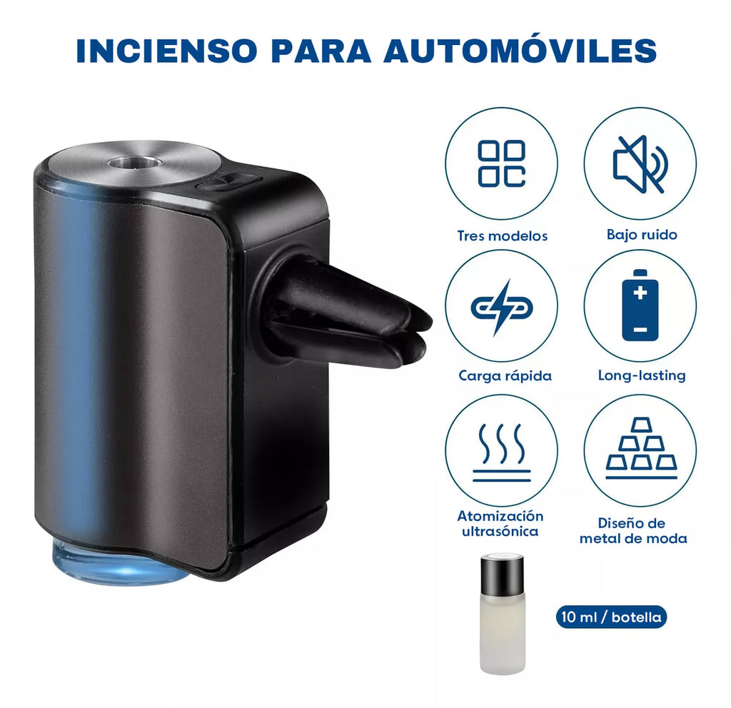 🔥🚗 Aromatizador Inteligente para Carro + Kit de 3 Aromas de Lujo ✨🌿🌸
