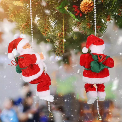 🎅✨ Papá Noel Escalador Eléctrico - ¡Sube y Baja para Animar tu Navidad! 🎄