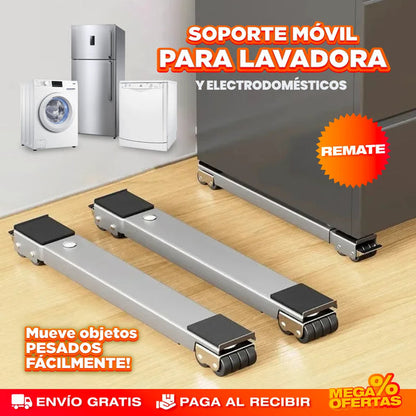 🔥 ¡SUPER PROMO 2x1! 🔥 Lleva 4 Soportes con Ruedas para Electrodomésticos