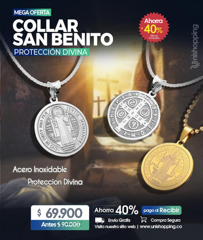 ✨ "Collar Protector de San Benito: Bendición y Defensa Espiritual" ✨